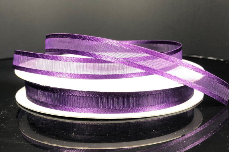 3/8&quot;x25yd Satin Edge Sheer Eggplant