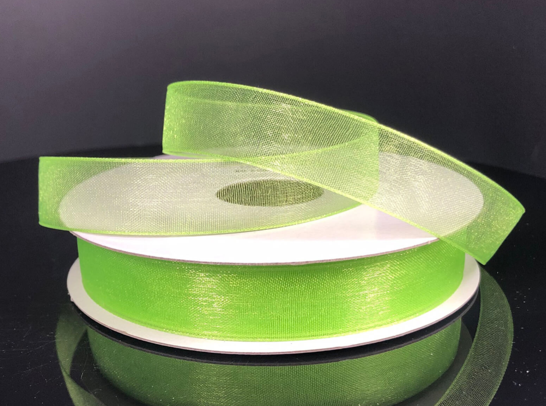 5/8&quot;x100yd Organza Lime