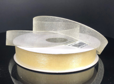 5/8&quot;x25yd Organza Ivory
