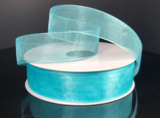 7/8&quot;x25yd Organza Aqua