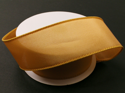 2.5&quot;x10yd Wired Satin Gold