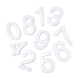 10pc 2.9&quot; 0-9 Polyfoam Numbers White