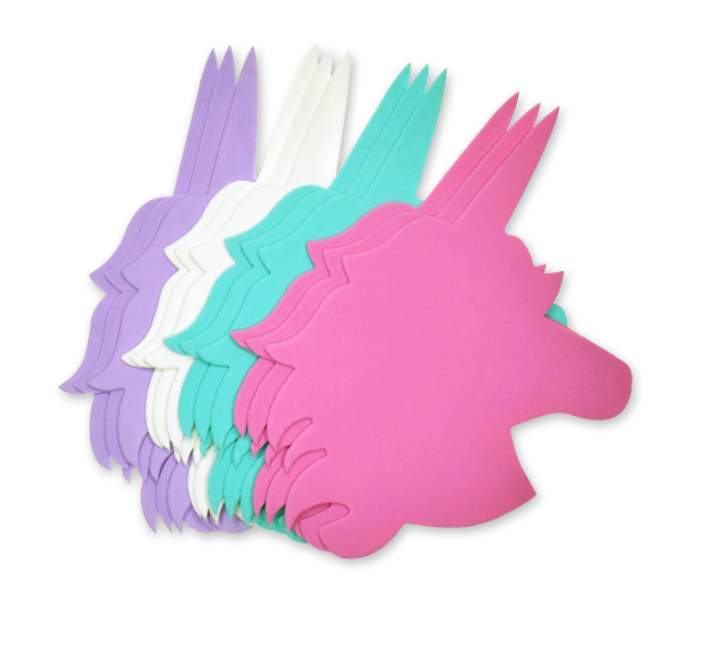 12pc 6&quot;x5&quot; Foam Unicorn Cutouts Multi