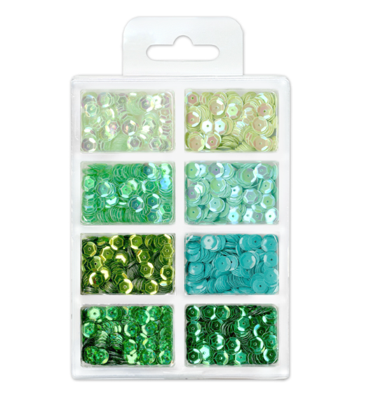 16g 6mm Cup Sequins Green
