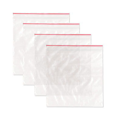 16pc 6&quot;x6&quot; Zipper Seal Bags Clear