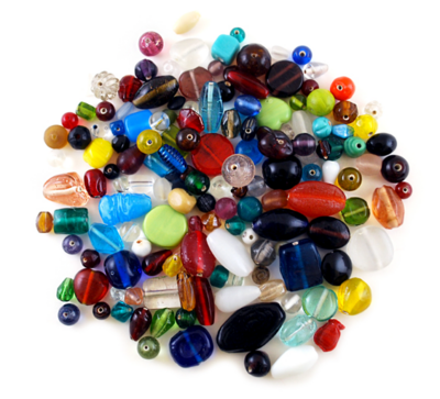 250g Assorted Glass Beads