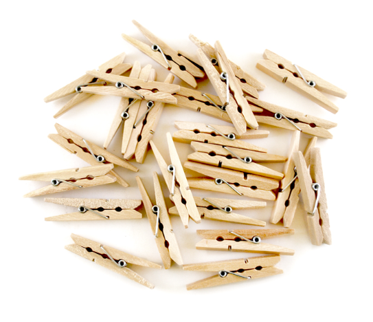 24pc 2&quot; Clothespins Natural