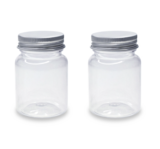 2pc 1.8&quot;x2.6&quot; Mini Plastic Mason Jars