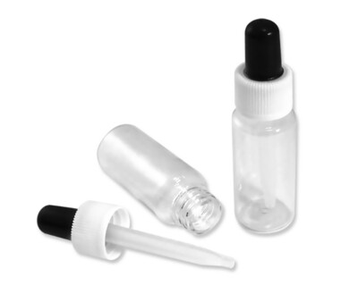 2pc 20ml Dropper Bottles Clear