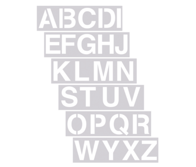 6 Sheet 3&quot; Alphabet Stencils