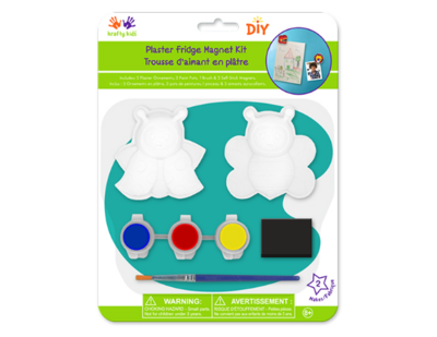 2pc Plaster Fridge Magnet Painting Set