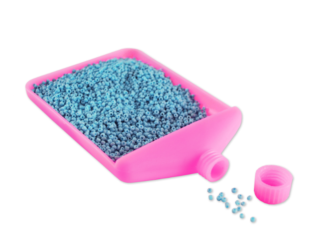 4.5&quot; Bead Funnel Tray w/Cap Pink