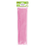 40pc 12&quot; 6mm Chenille Stems Light Pink