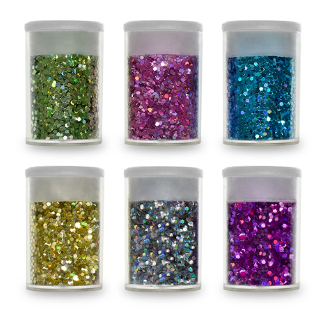 6pc 30gr Glitter Metallic Jewel Multi