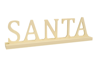 9.45&quot; Wood Santa Sign