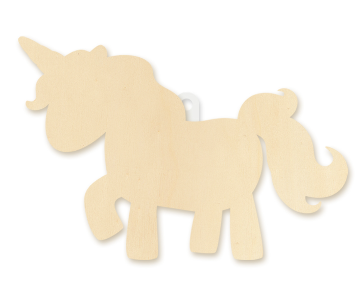 8.5&quot;x4.5&quot; Wooden Unicorn Plaque