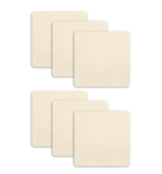 6pc 2.75&quot; Wood Square Cutouts