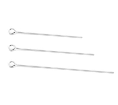 90pc 1.4&quot;, 1.6&quot;, 2&quot; Eye Pins Silver