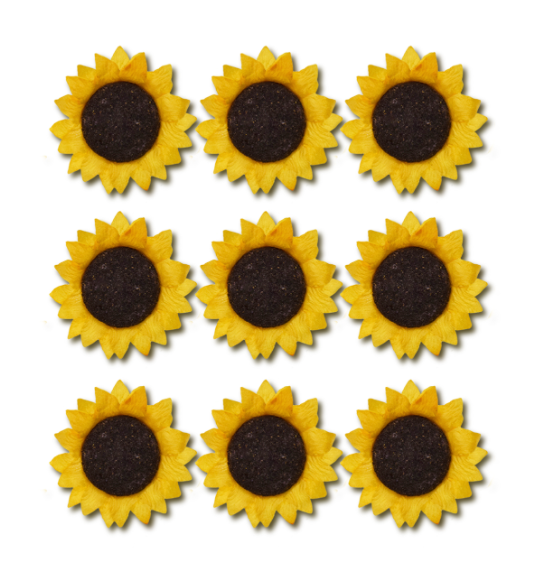 9pc 1.5&quot; Paper Sunflower Picks