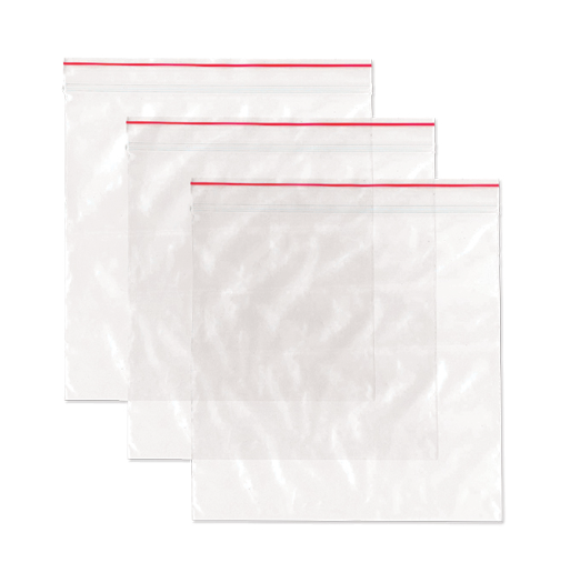 9pc 8&quot;x8&quot; Zipper Seal Bags Clear