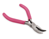 Curved Nose Pliers w/Soft Grip Handles Pink