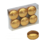 6pc 2&quot; Floating Candle Gold