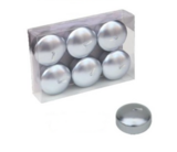 6pc 2&quot; Floating Candle Silver