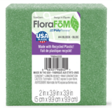 3.9&quot;x3.9&quot;x2&quot; Styrofoam Arranger Green