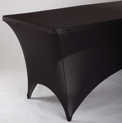 6&#39; Rectangle Spandex Table Cover Black