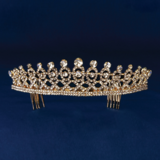 1.75&quot; Rhinestone Tiara  Gold