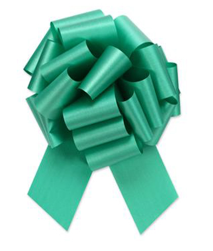 Flora Satin Pull Bow 8&quot;x20 Loops Emerald (2-1/2&quot; Ribbon)