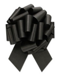 Flora Satin Pull Bow 4&quot;x18 Loops Black (7/8&quot; Ribbon)