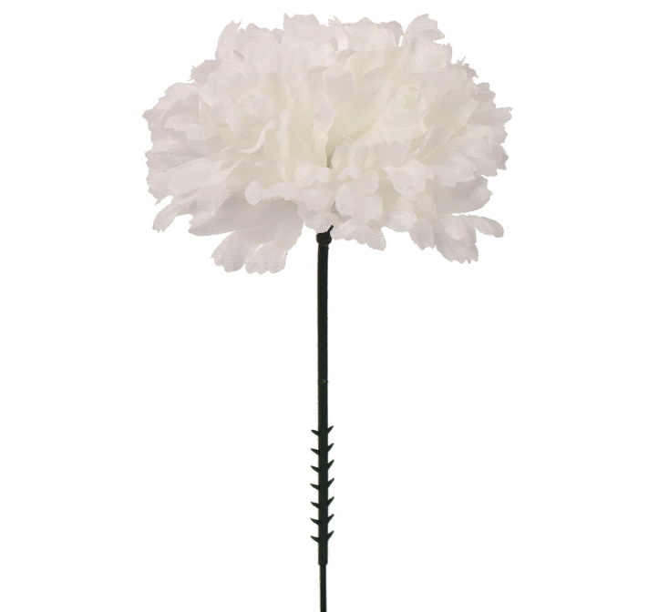 7&quot; Carnation Pick w/3.5&quot; Head Cream