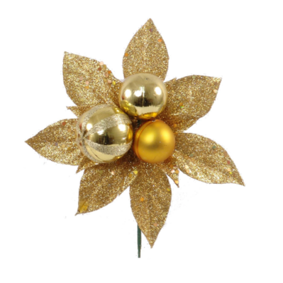 7&quot; Glitter Ball Pick x3 Gold