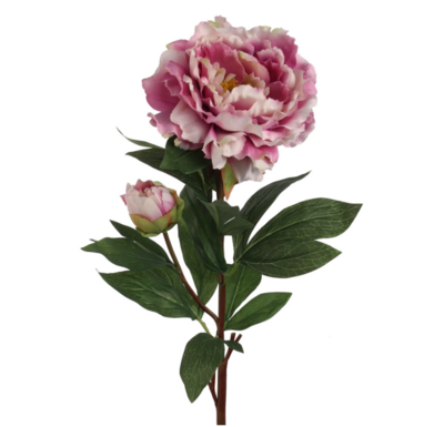 30&quot; Peony Spray w/Bud Mauve