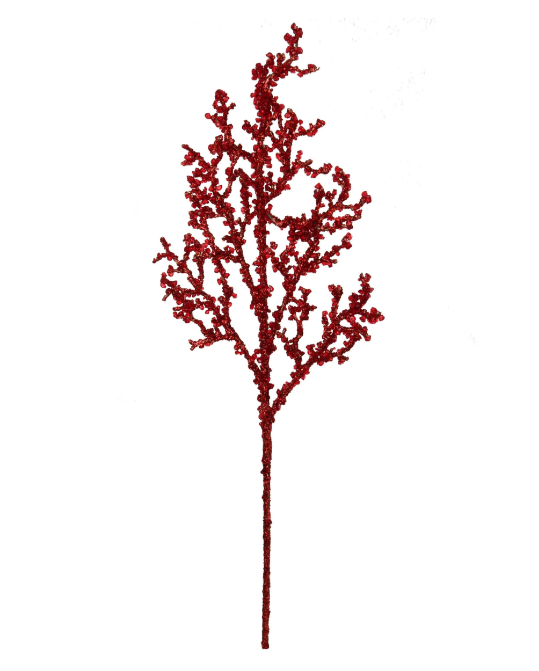 33&quot; Iced Twig Spray Red