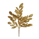 20&quot; Glitter Magnolia Leaf Spray Gold