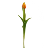 17&quot; Real Touch Tulip Bud Stem Orange