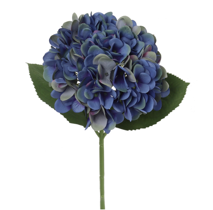 18&quot; Hydrangea Stem w/7&quot; Head Dark Blue