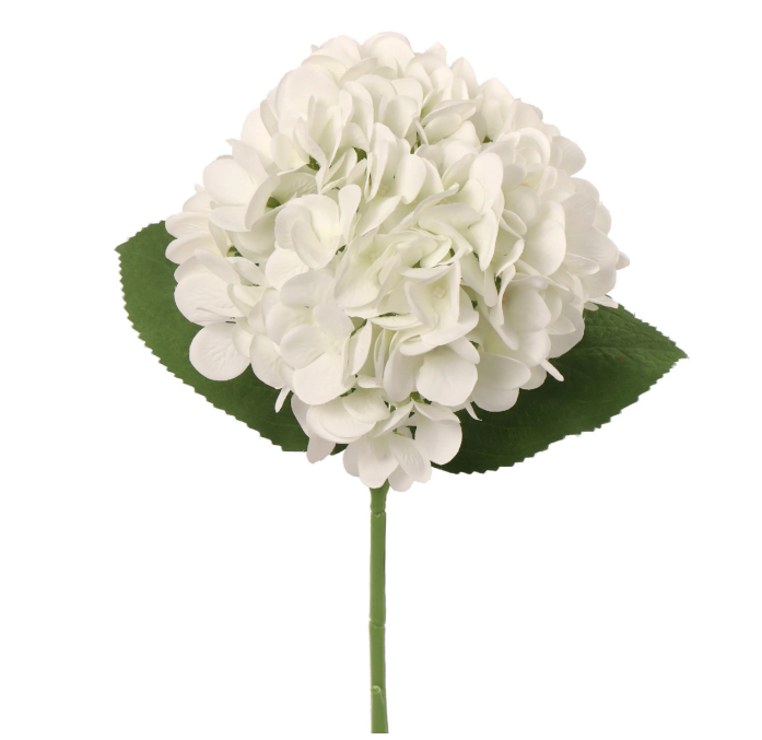 18&quot; Hydrangea Stem w/7&quot; Head White