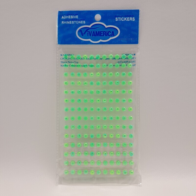 Small Adhesive Back Pearls Green