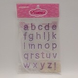 Adhesive Rhinestone Lower Case Letters Lavender