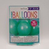 10pc 12&quot; Balloons Aqua