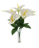 13&quot; Calla Lily Bush x6 White