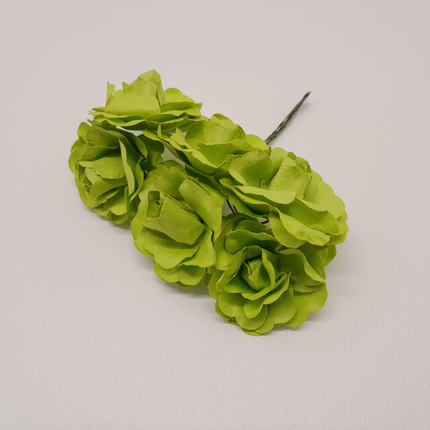 Paper Flower Pick  x6 w/1.5&quot; Head Apple