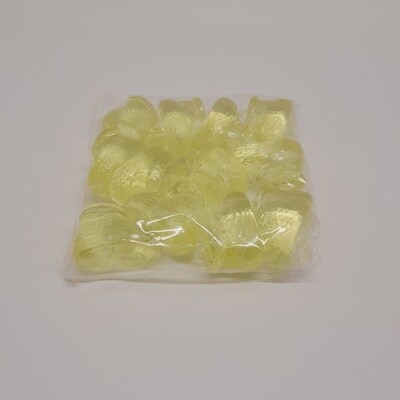 12pc 1.75&quot; Acrylic Baby Bootie Charm Yellow