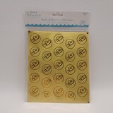 50pc 1&quot; Double Heart Seal Gold