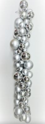 36&quot; Plastic Ball Garland Silver