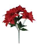 13&quot; Poinsettia Bush x7 Red