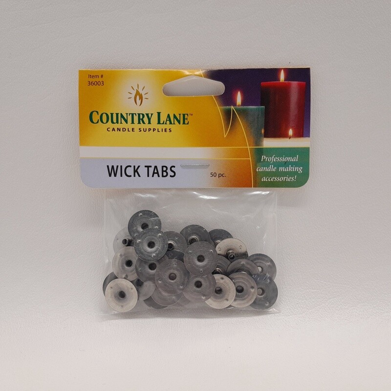 50pc 15mm Round Wick Tabs